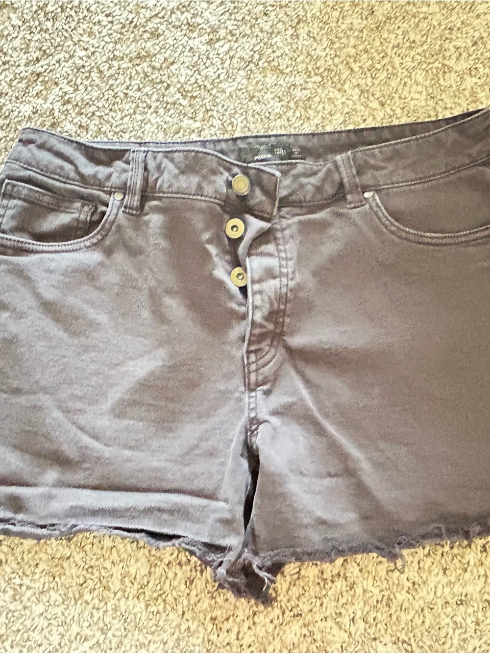 Prana Black Denim Midi Shorts